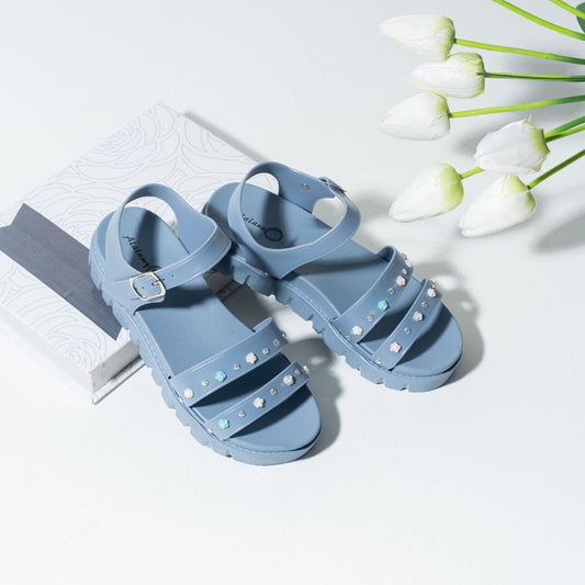 Triple-Strap EVA Sandals for Girls
