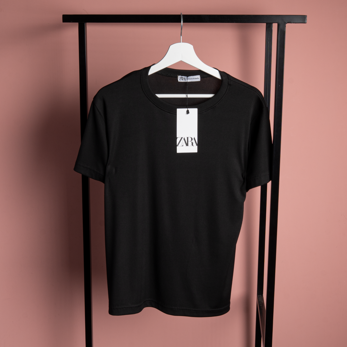 Zara Ribbed Basic T-Shirt