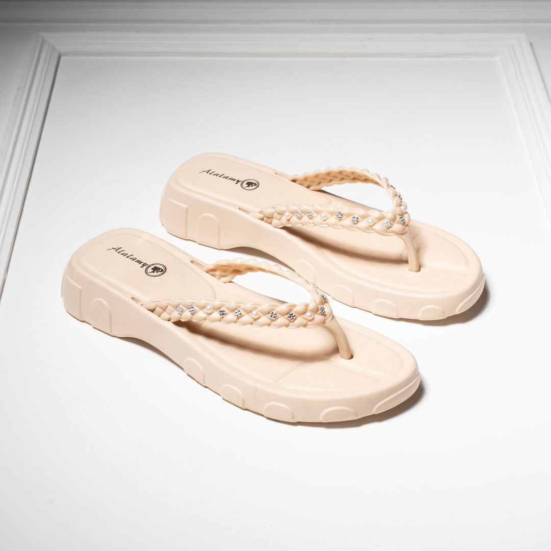 Elegant EVA Pearl Slippers for Women