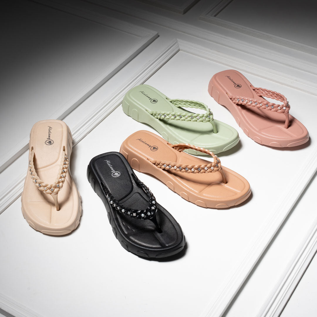 Elegant EVA Pearl Slippers for Women