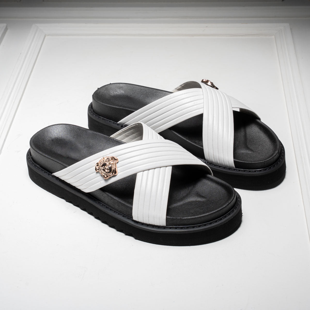 Versace Men's Leather Slipper