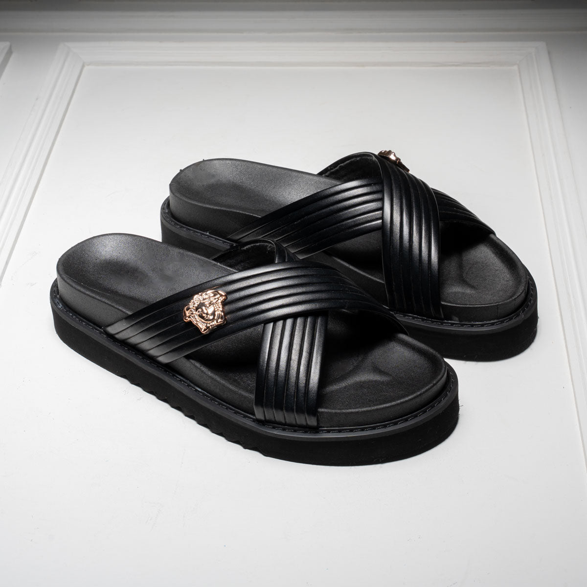 Versace Men's Leather Slipper