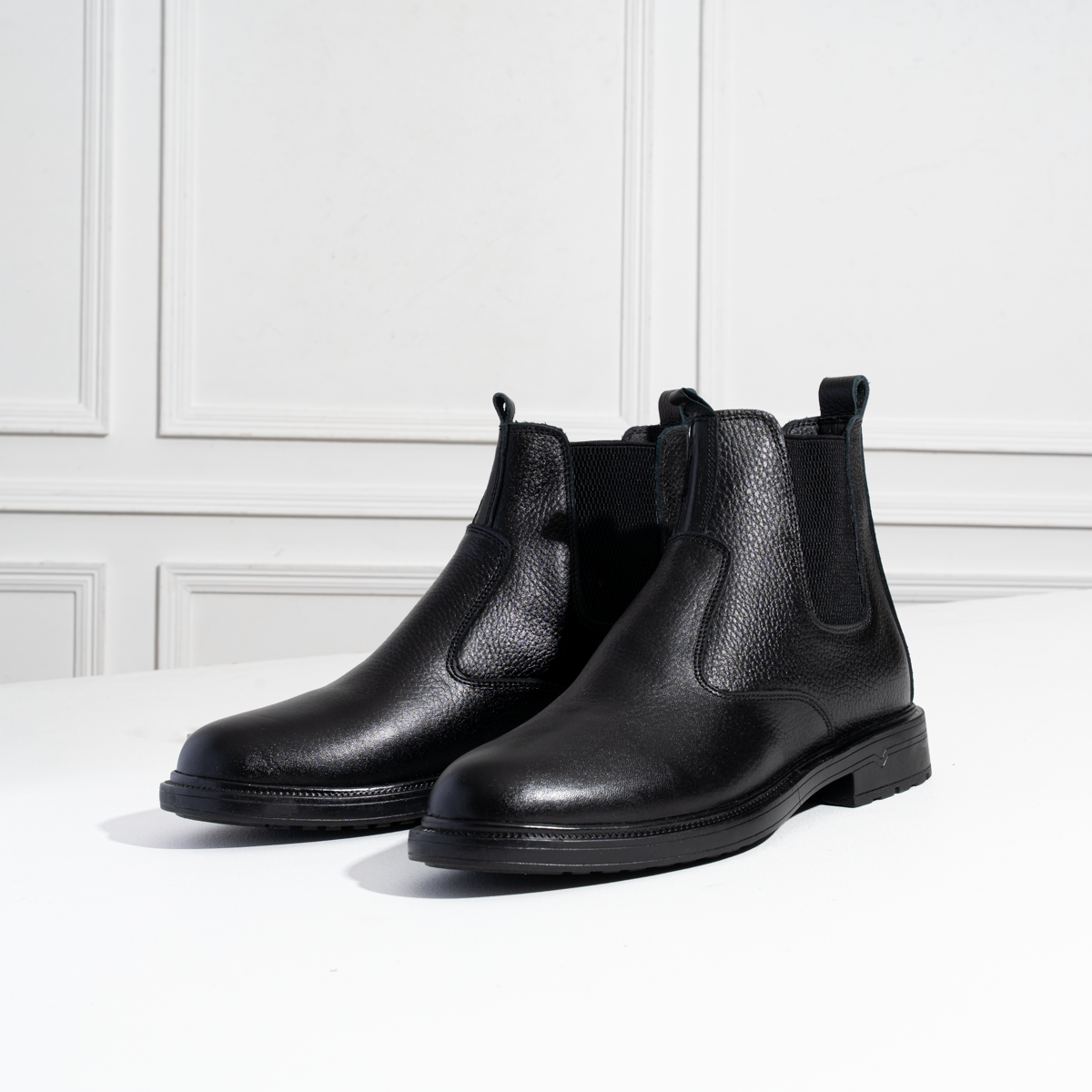 Men’s Elastic Leather Half Boot