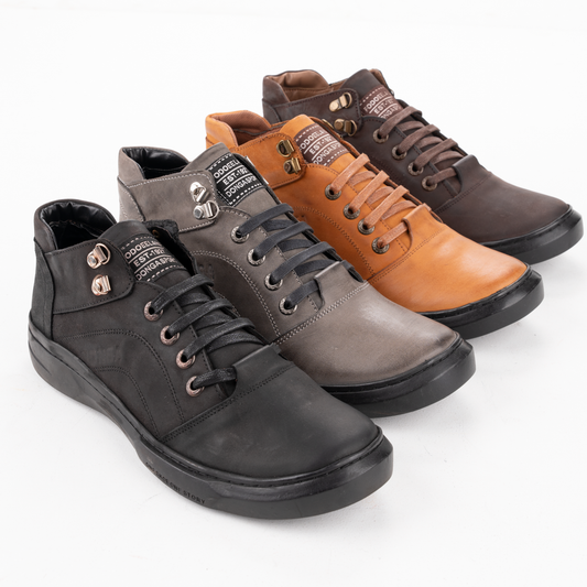 Leather Shoes with Pure Rubber