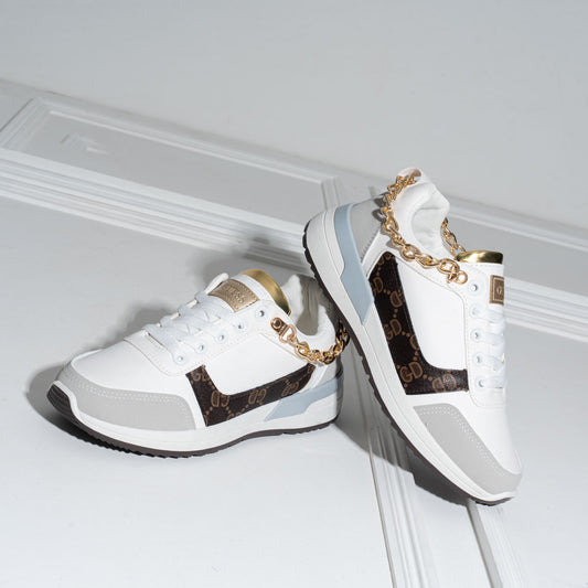 Gold Chain Fashion Sneakers – Women’s