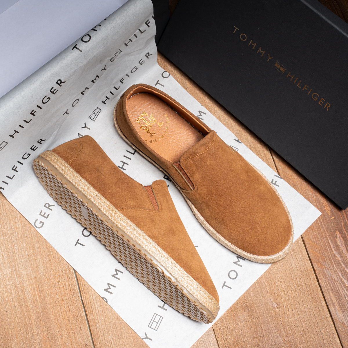 Tommy Elastic Suede Loafers