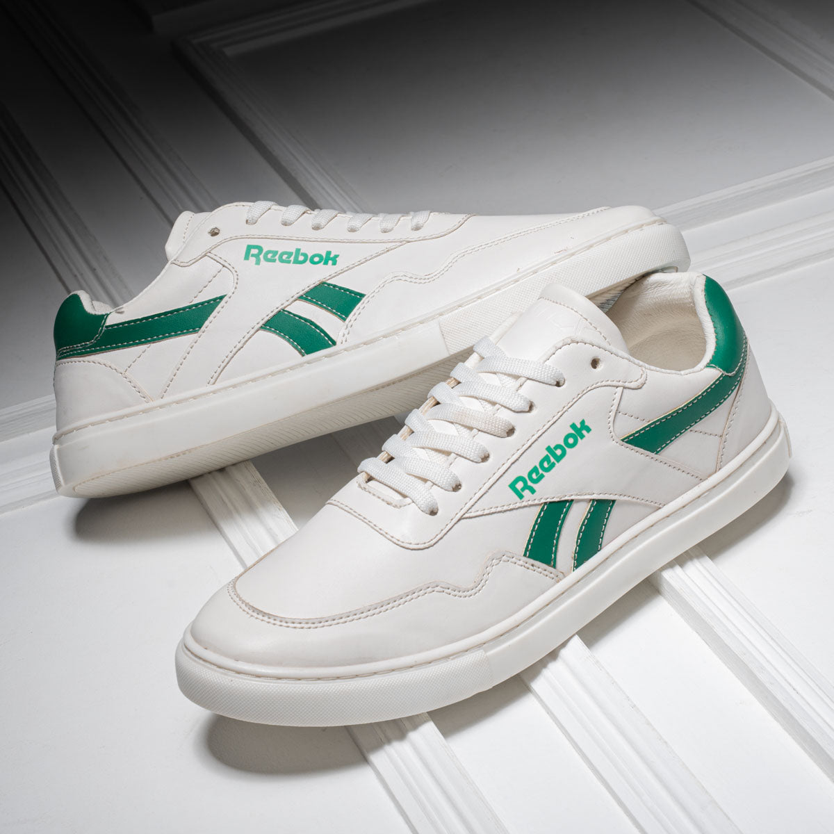 REEBOK Durable Leather Flat Shoes for Men