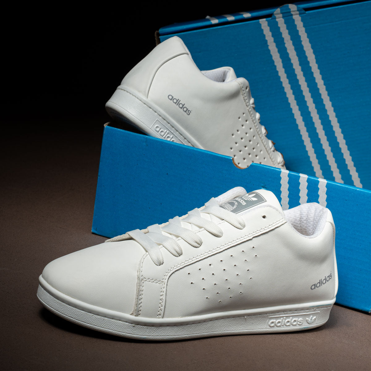 Adidas Triple-Stripes Leather Sneakers
