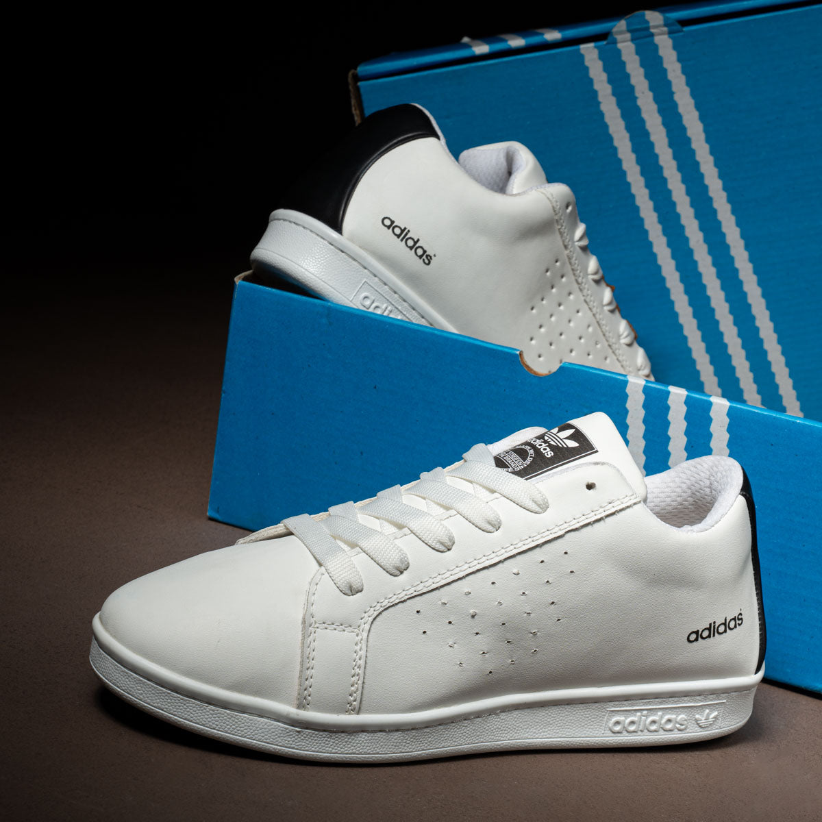 Adidas Triple-Stripes Leather Sneakers