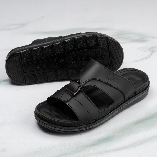 Premium Hand-Stitched Leather Slippers | Men’s 5001