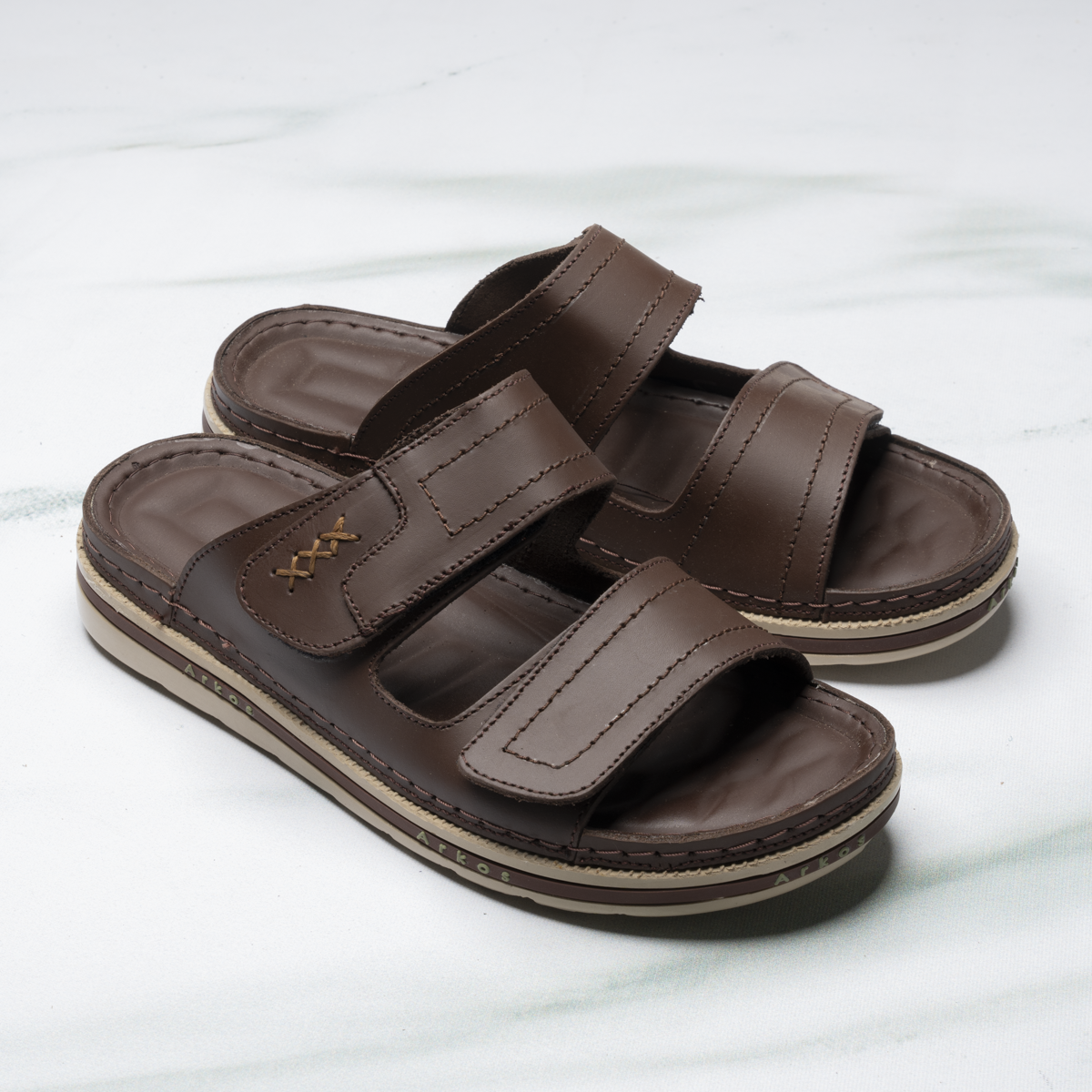 Premium Men’s Orthopedic Slippers with Metal Detail