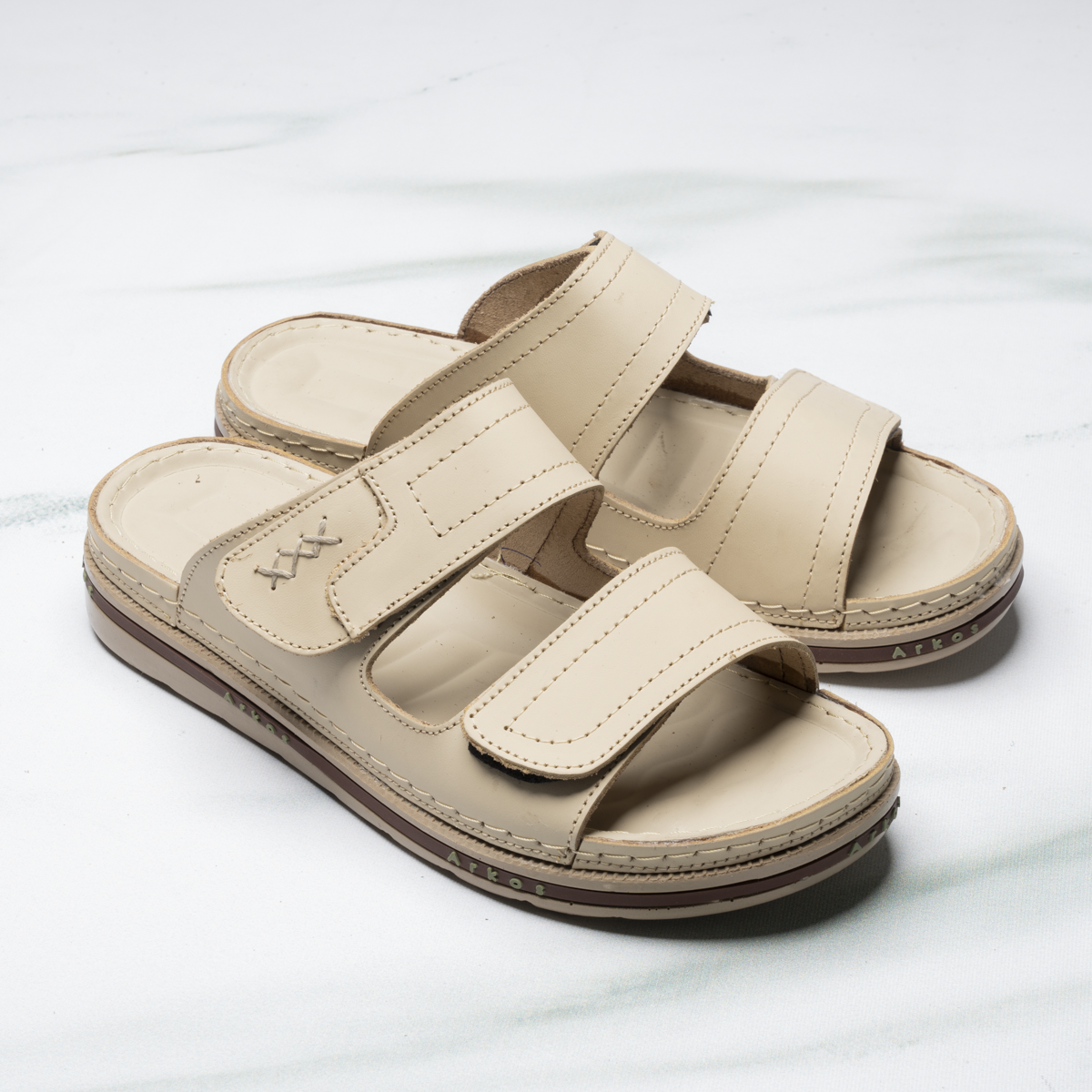 Premium Men’s Orthopedic Slippers with Metal Detail