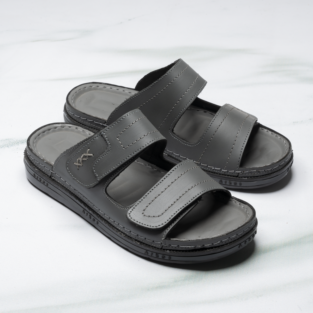 Premium Men’s Orthopedic Slippers with Metal Detail