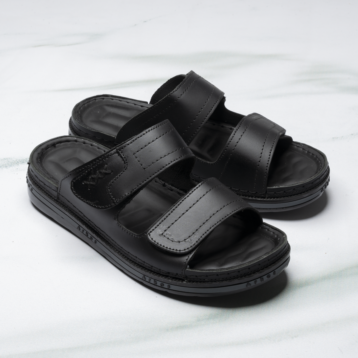 Premium Men’s Orthopedic Slippers with Metal Detail