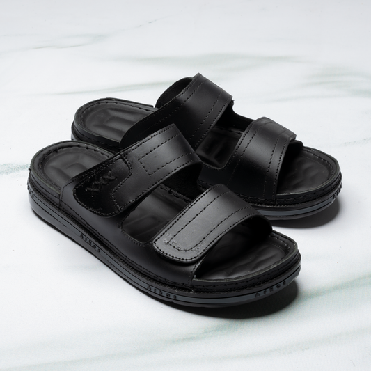 Premium Men’s Orthopedic Slippers with Metal Detail