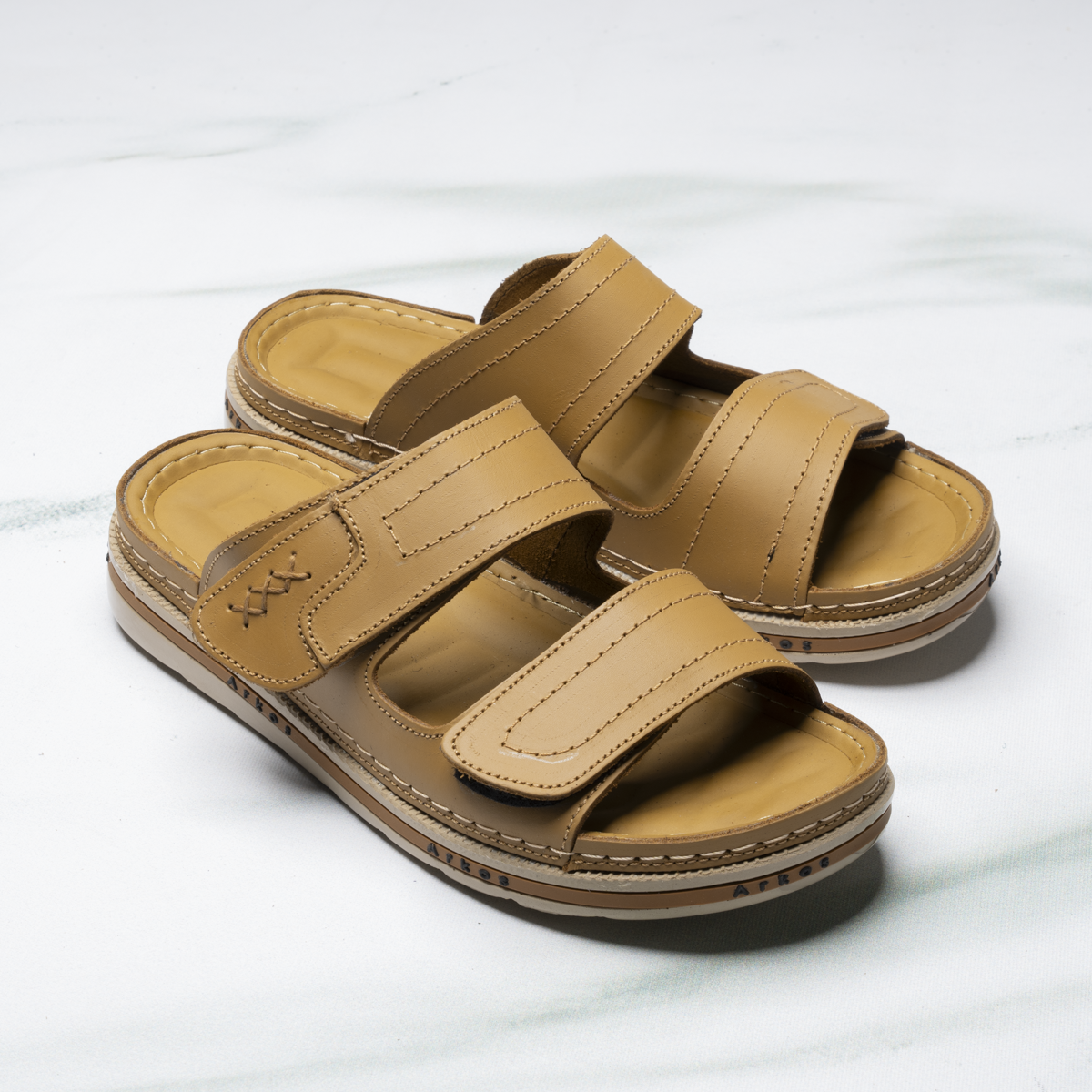 Premium Men’s Orthopedic Slippers with Metal Detail