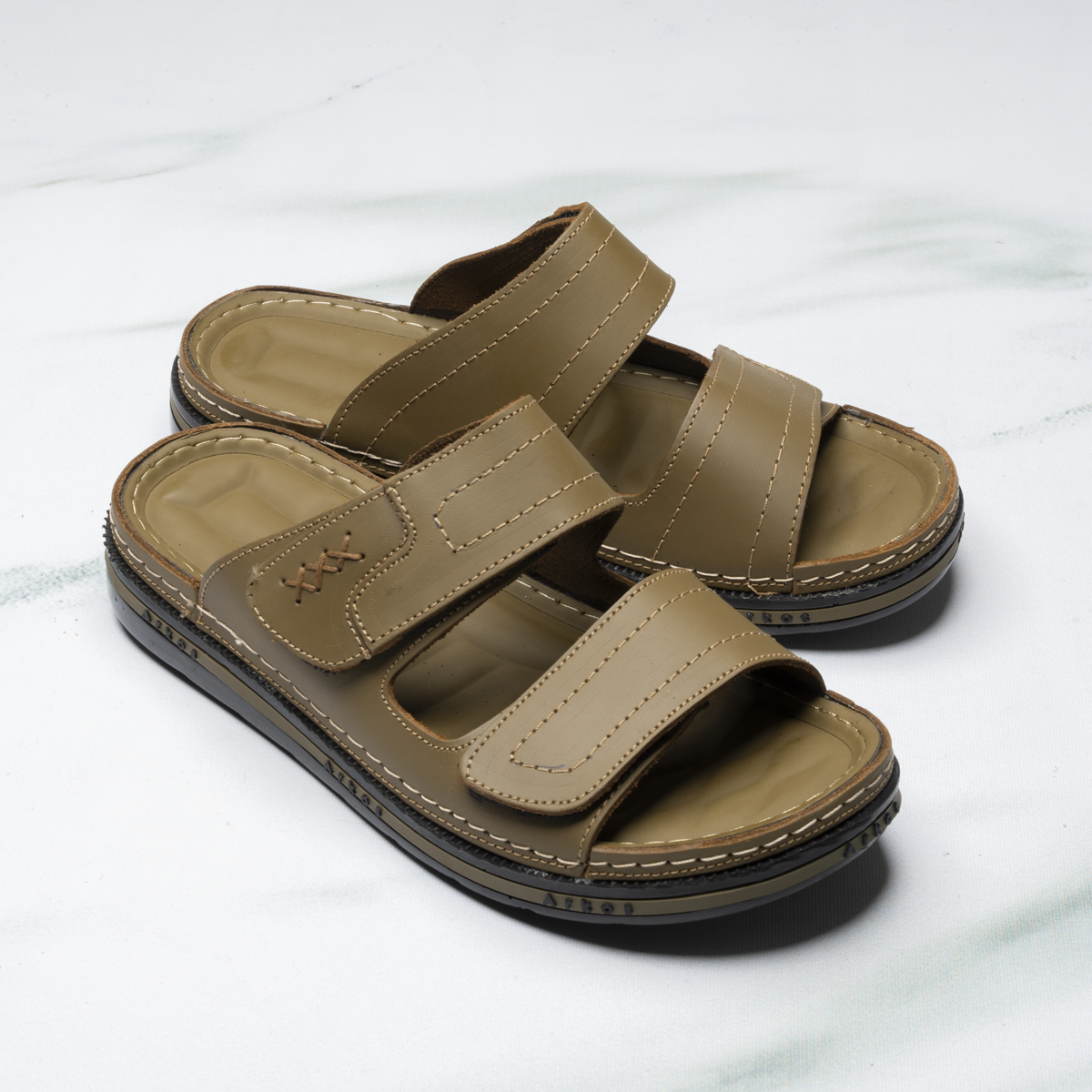 Premium Men’s Orthopedic Slippers with Metal Detail