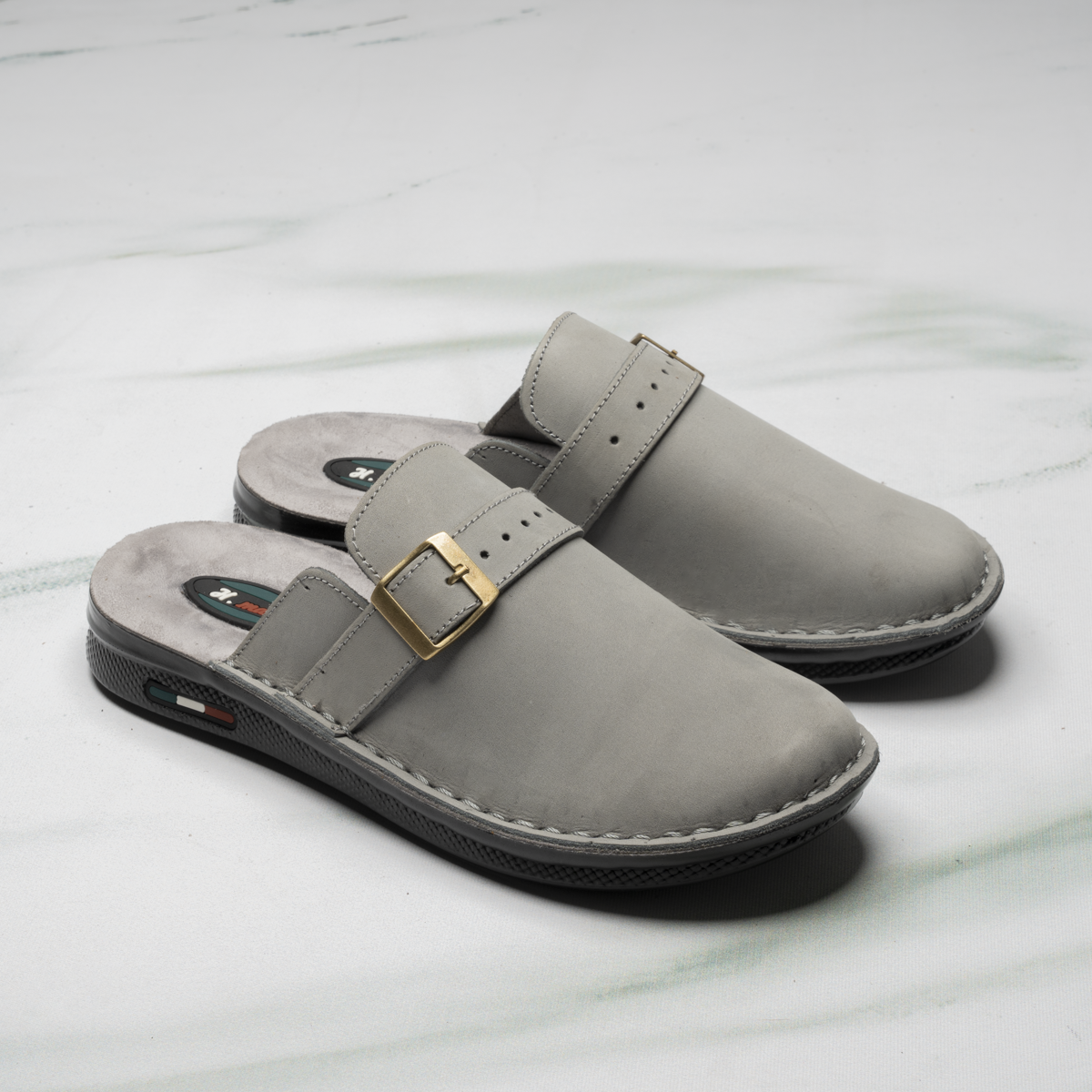 Men’s Leather Sabot Slipper