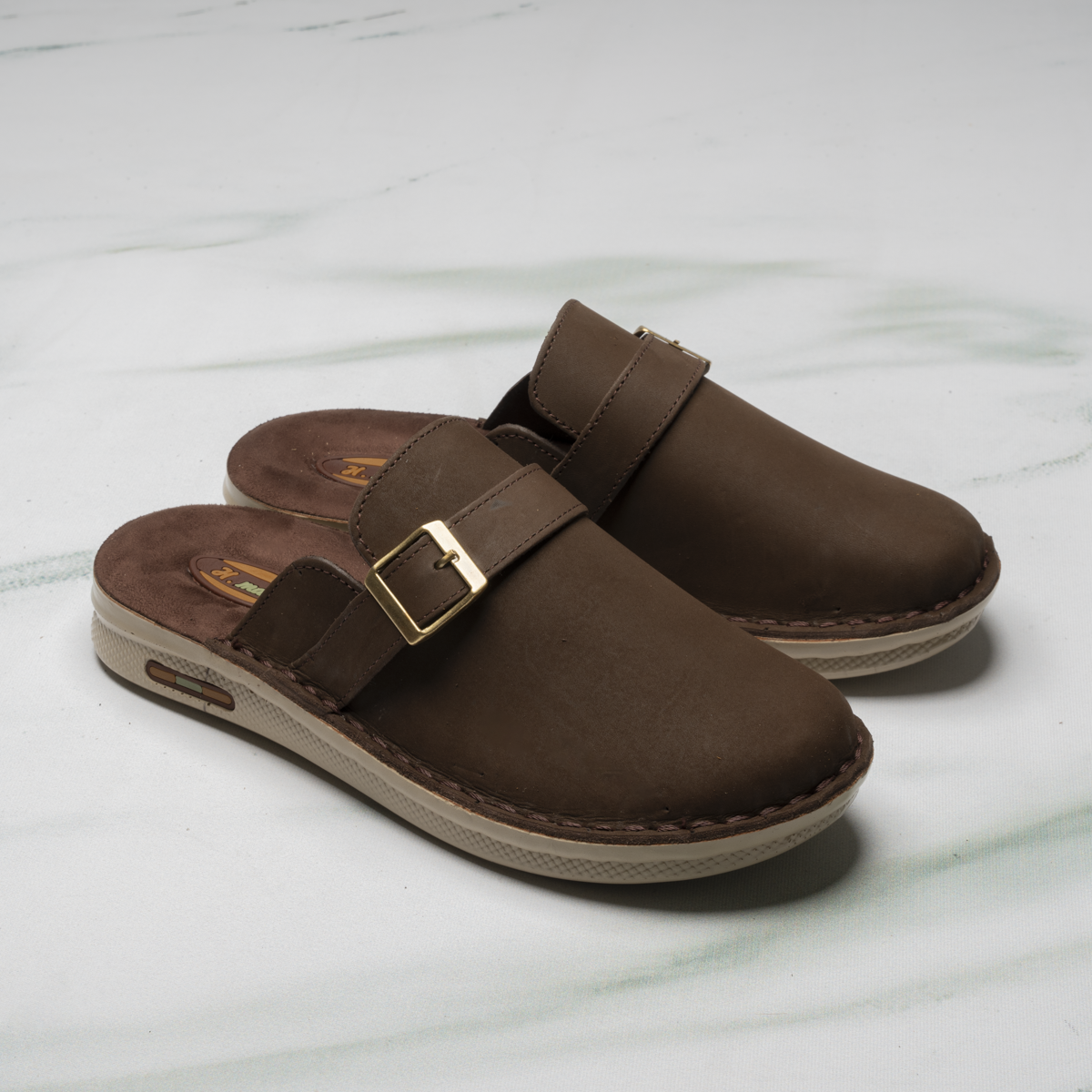 Men’s Leather Sabot Slipper