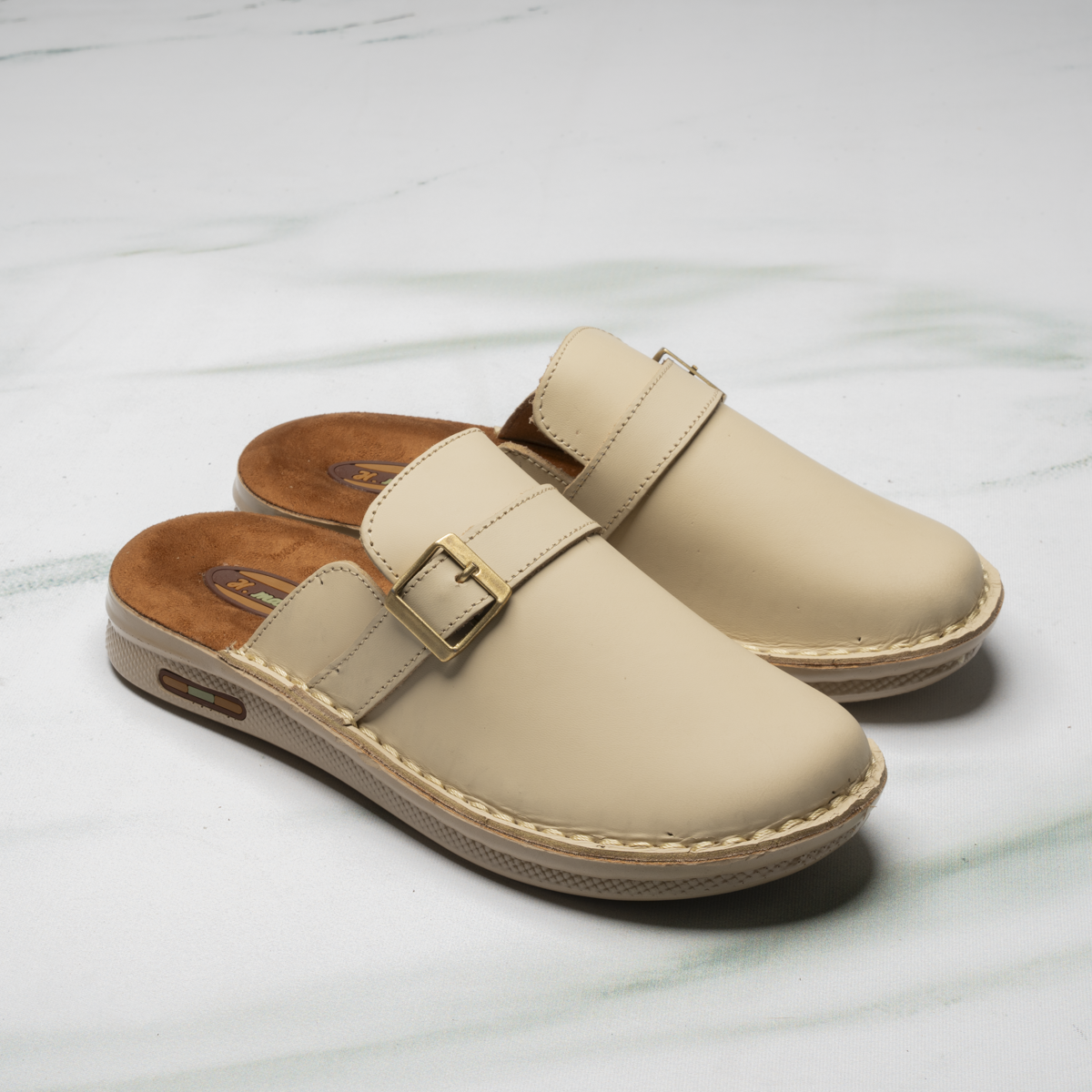 Men’s Leather Sabot Slipper