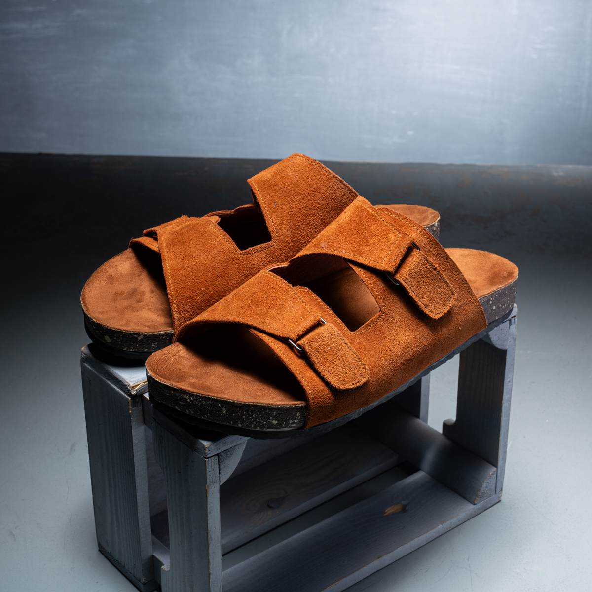 Suede Double-Strap Slipper