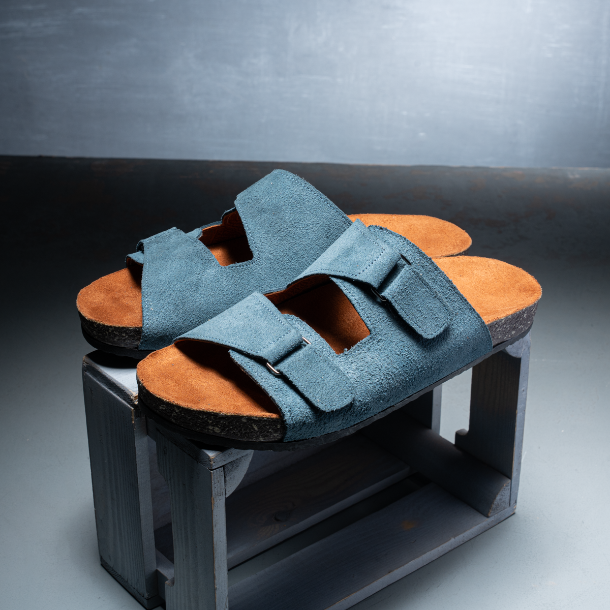 Suede Double-Strap Slipper
