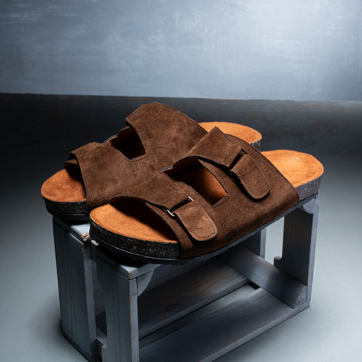 Suede Double-Strap Slipper