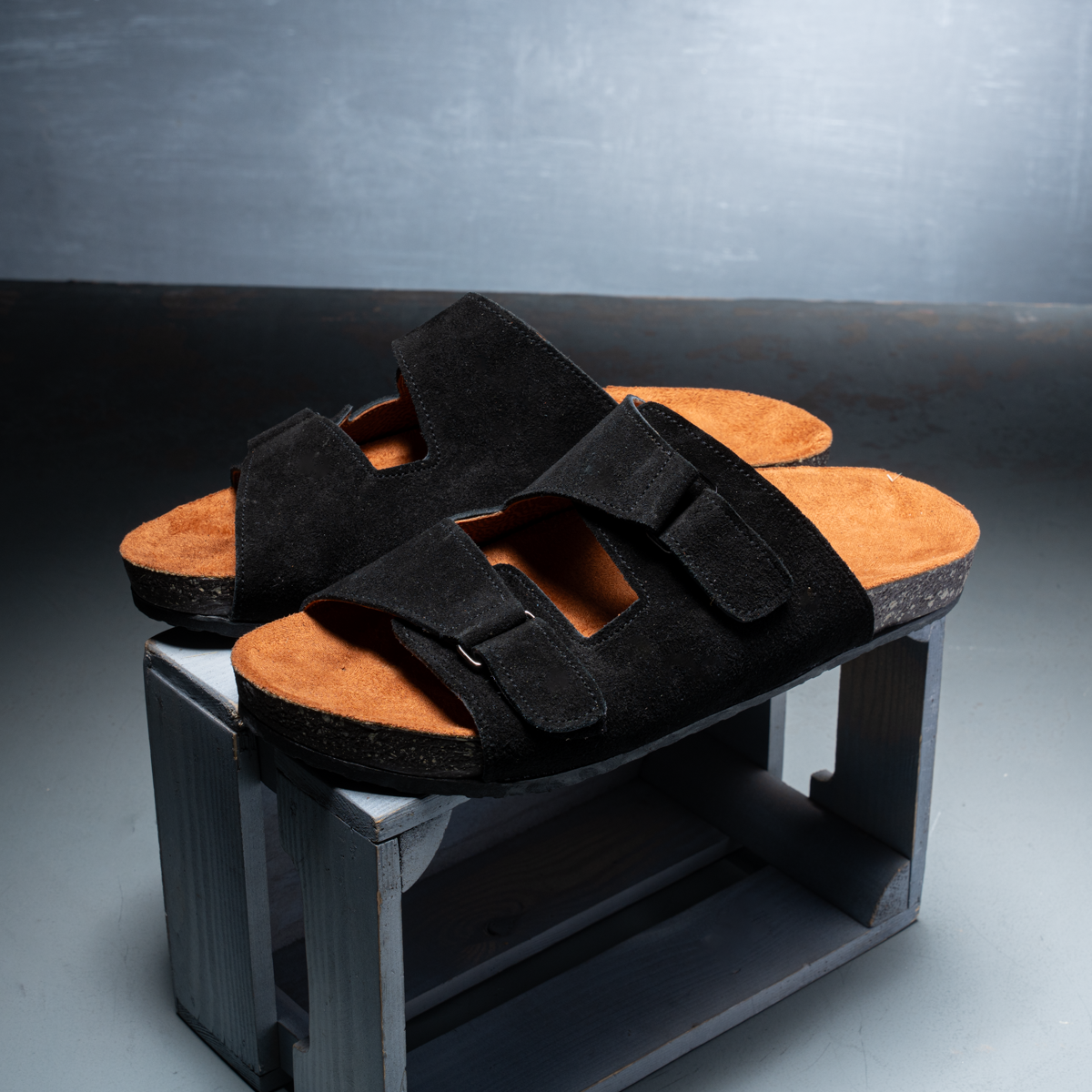 Suede Double-Strap Slipper