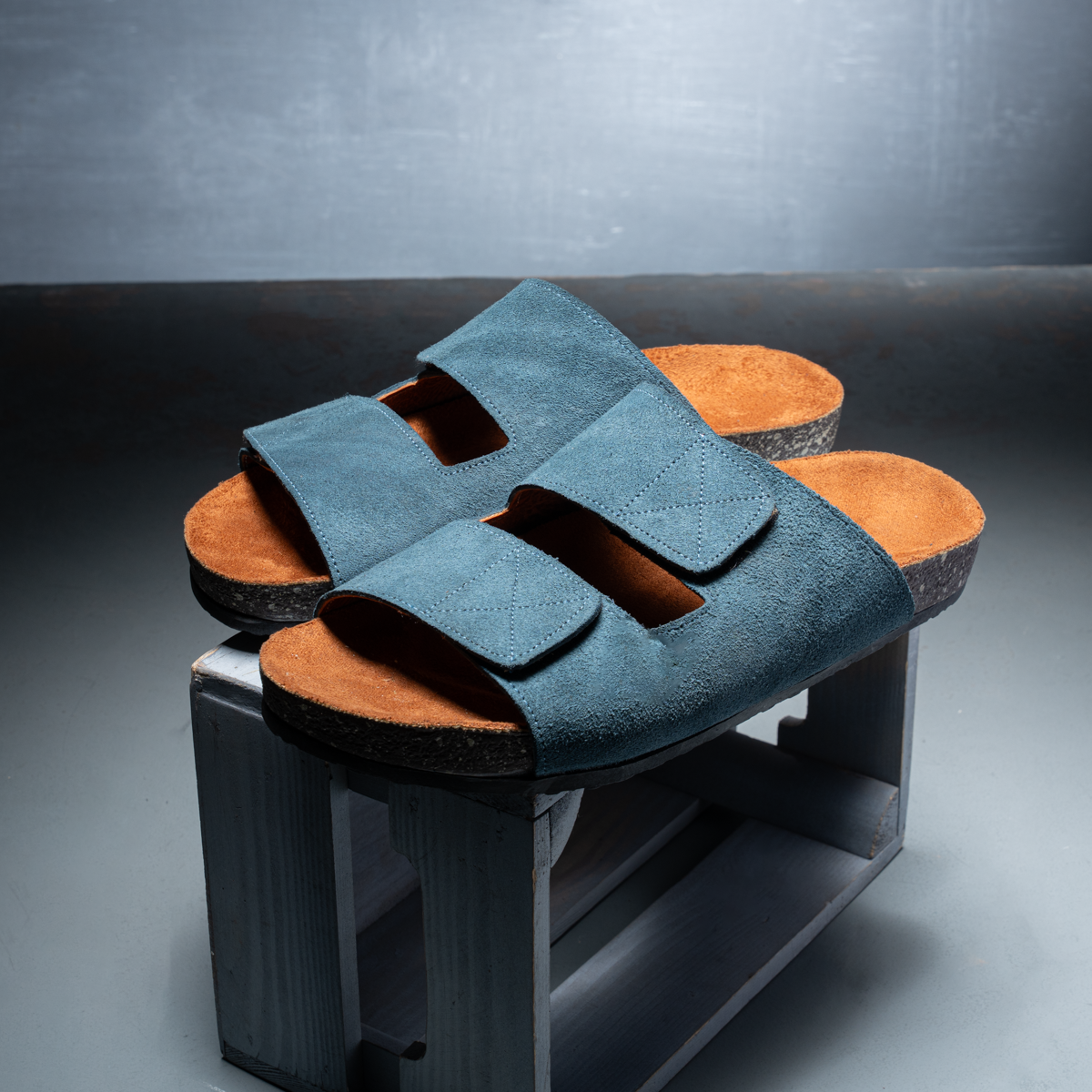 Suede Wide-Strap Slipper