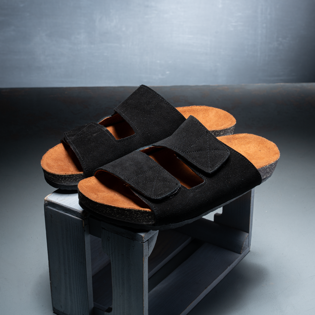 Suede Wide-Strap Slipper