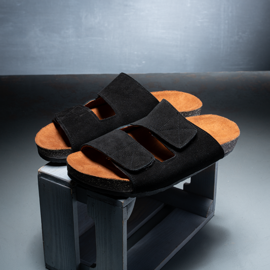 Suede Wide-Strap Slipper