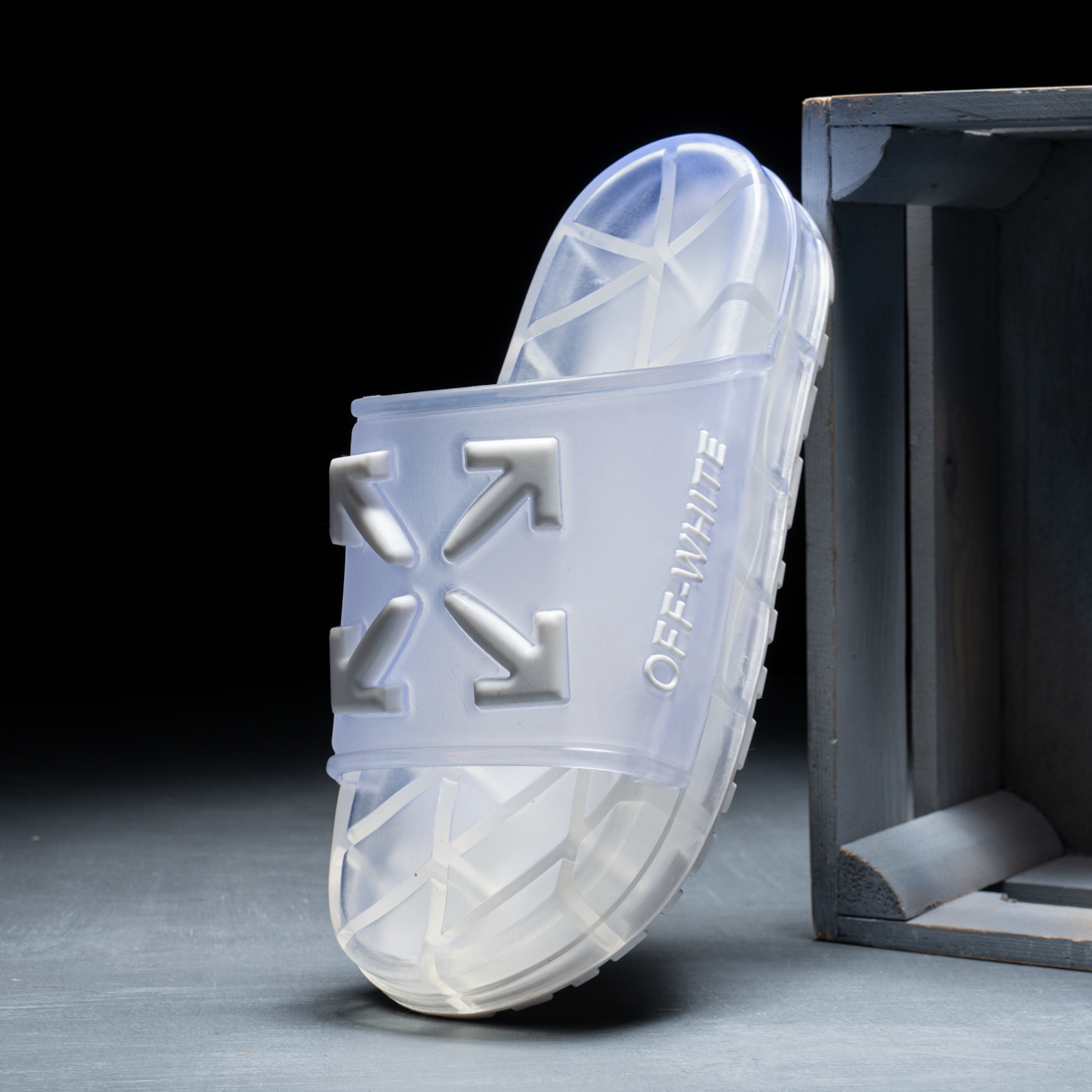 Men's Off-White Transparent Slipper
