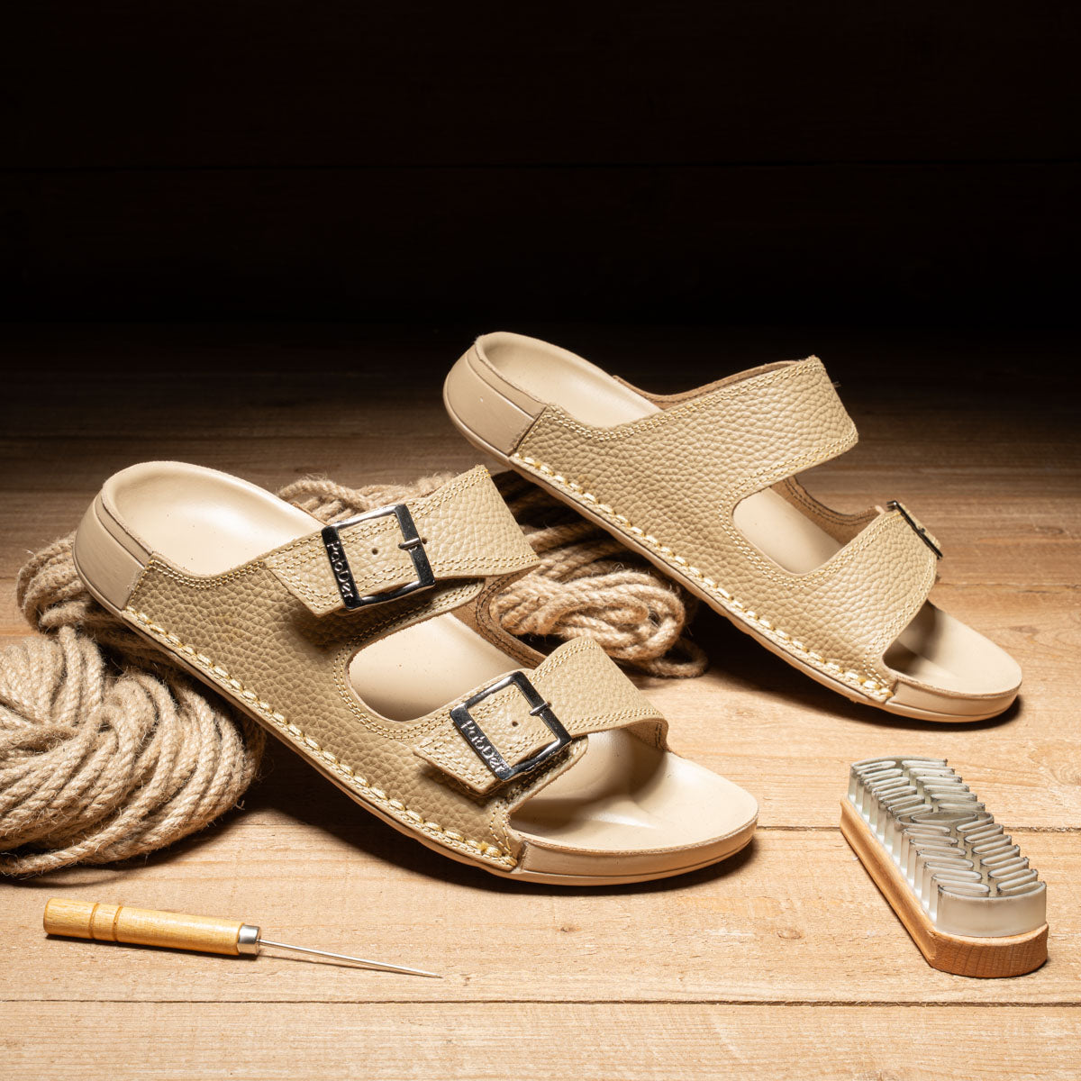 Prada Metal Detail Leather Slipper