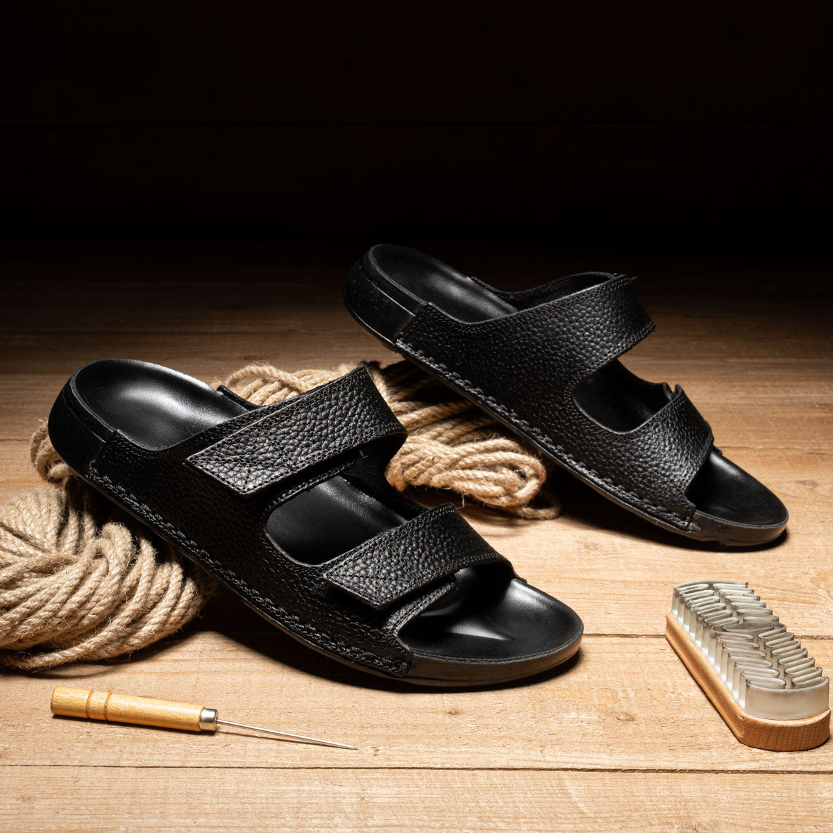 Men's Genuine Leather Slipper – Prada Style