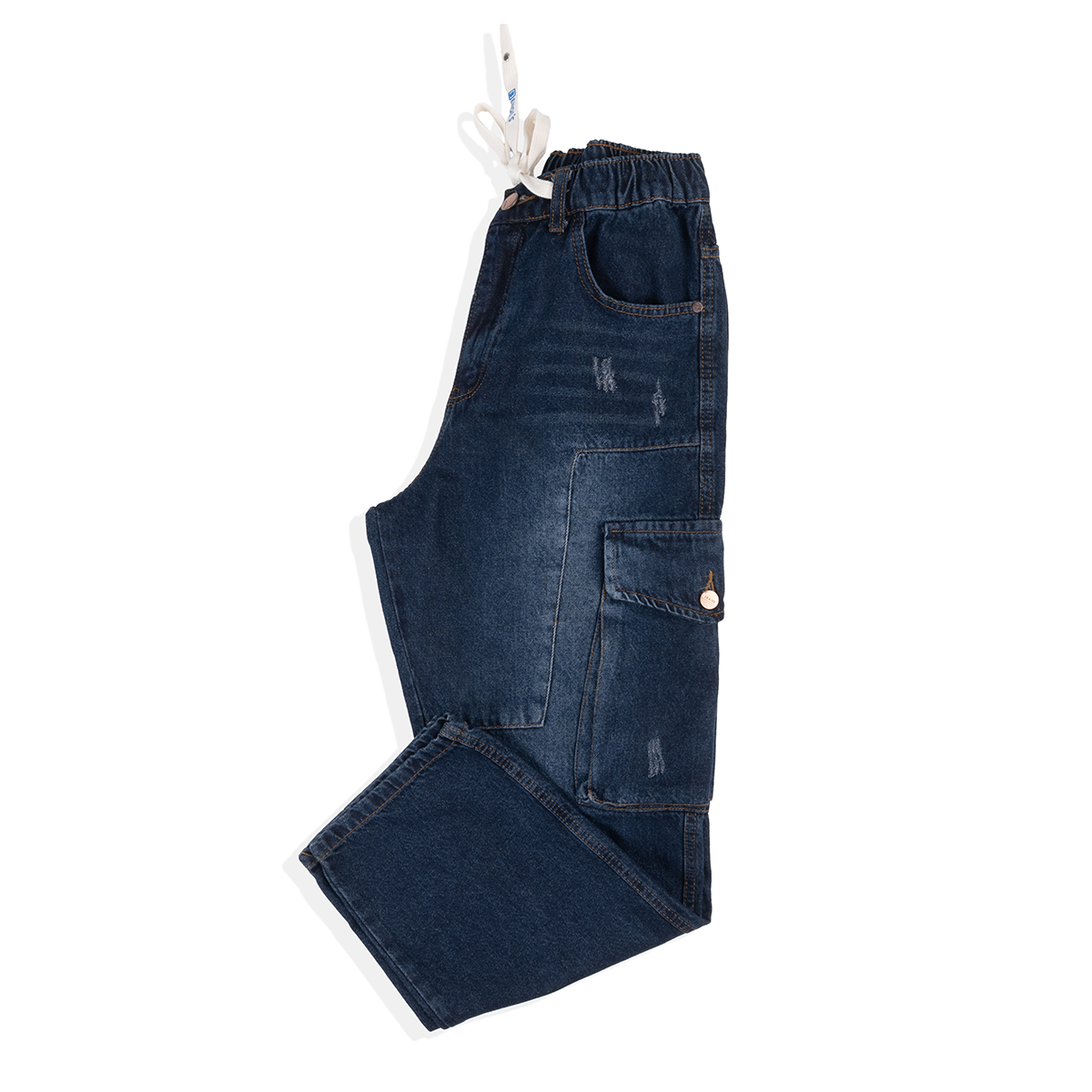 Distressed Cargo Jeans
