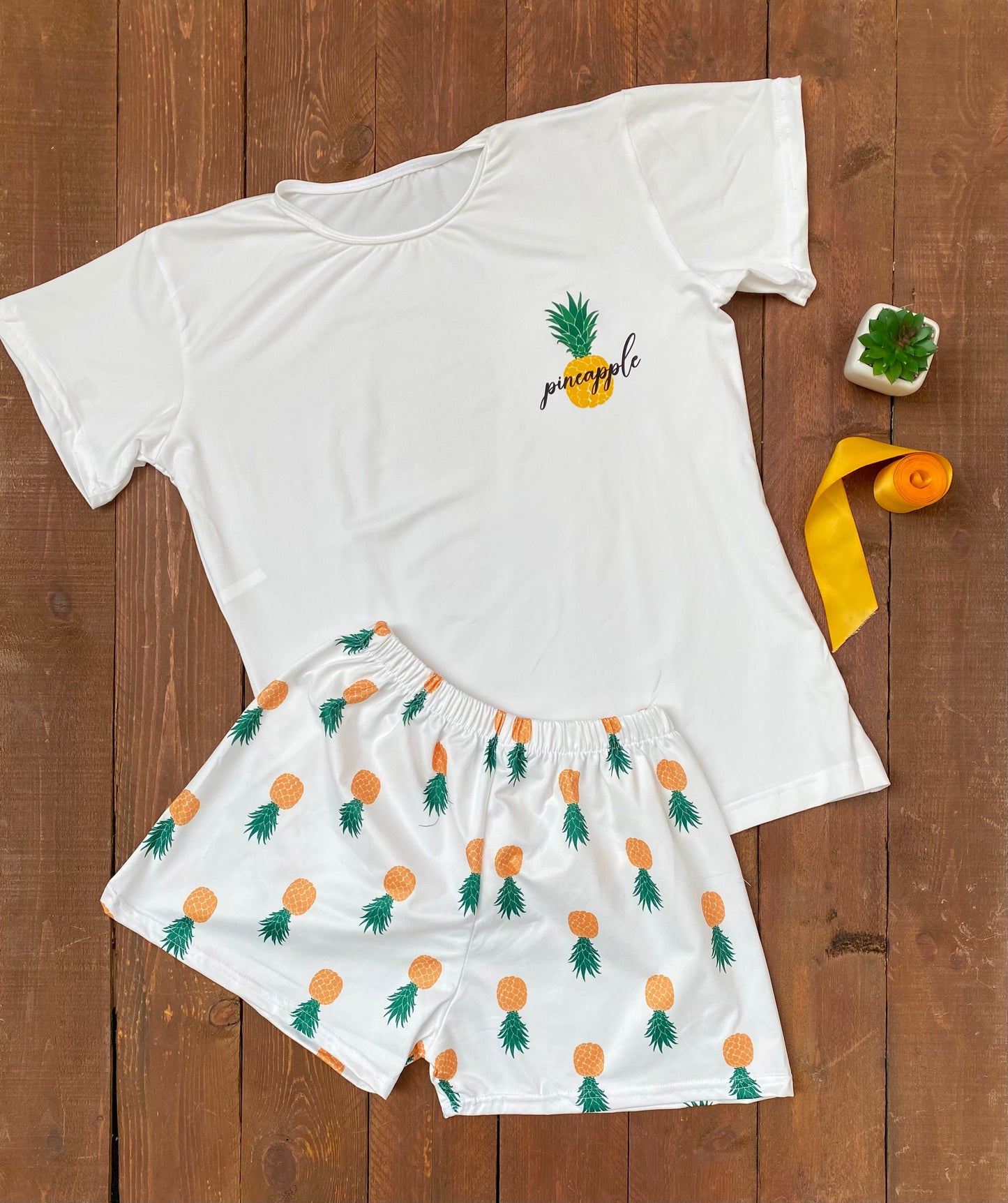 Lightweight Cotton-Blend Short Pajama Set