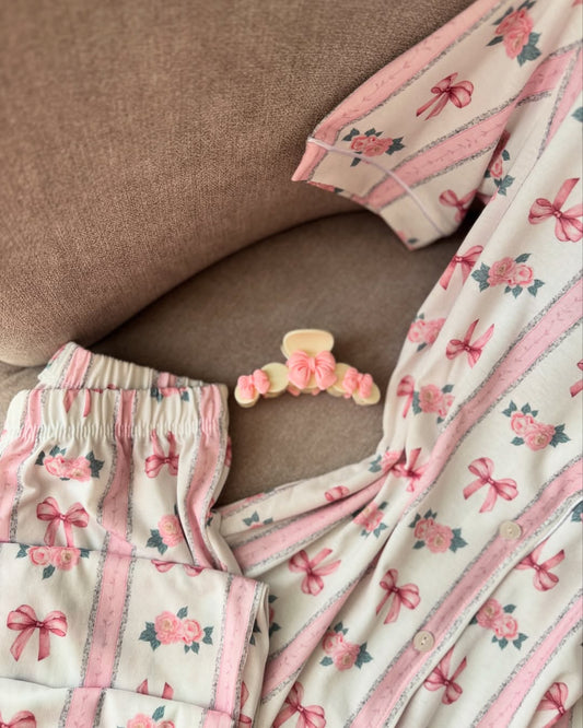 Girls’ Cotton Half-Sleeve Pajama Set