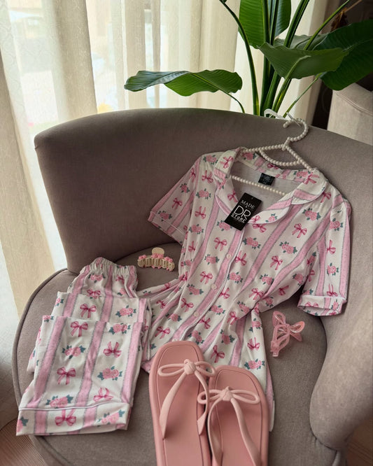 Girls’ Cotton Half-Sleeve Pajama Set