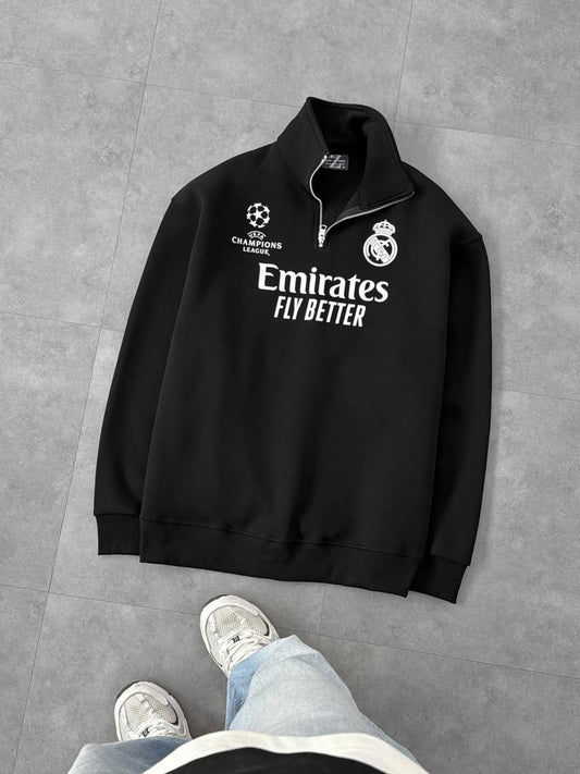 Real Madrid Half-Zip Fan Sweatshirt
