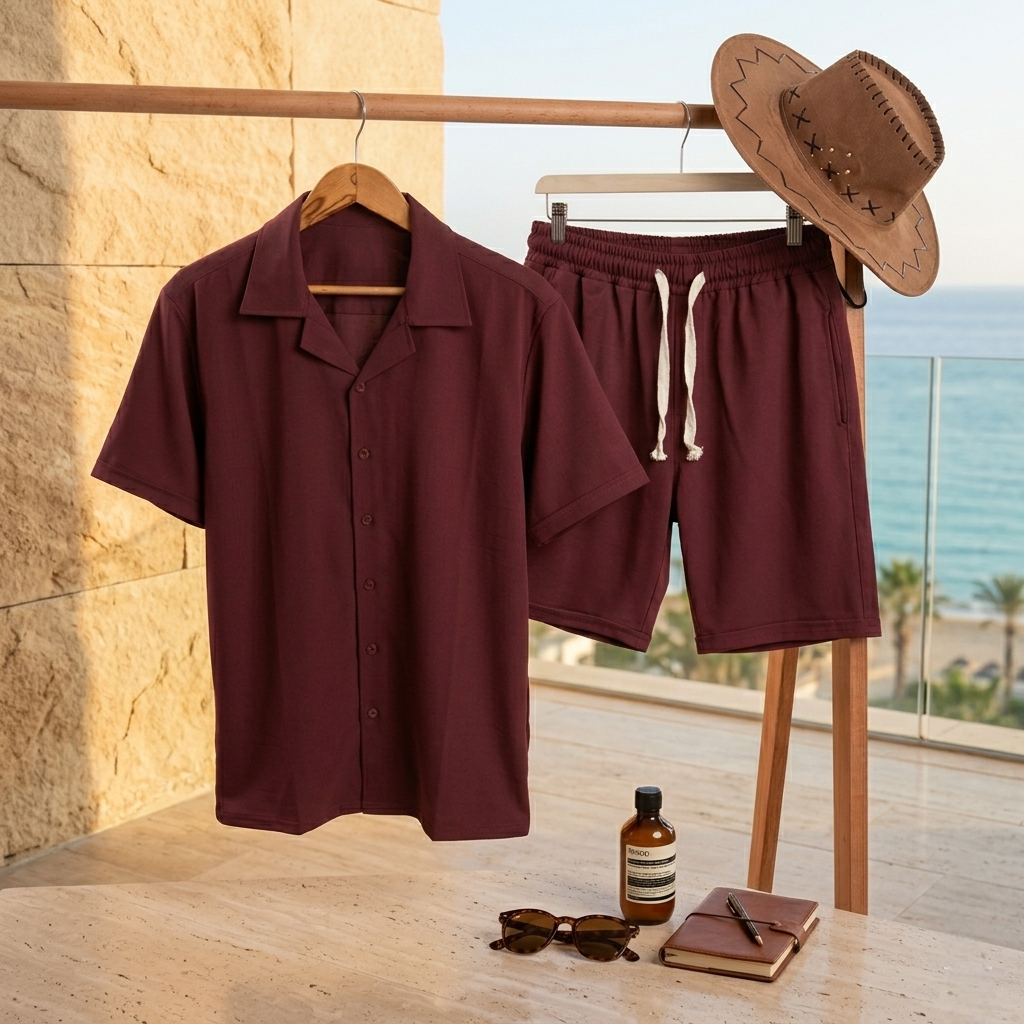 Oversized Shirt & Shorts Set