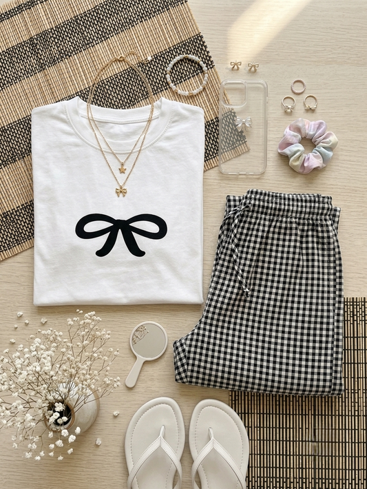 Bow Print Pajama Set