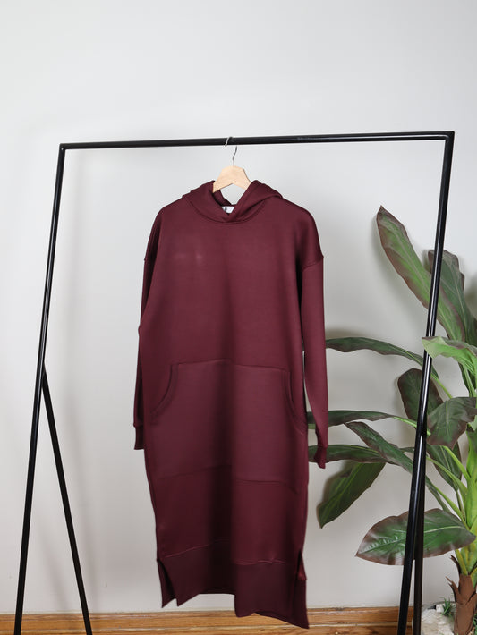 Cotton Melton Hoodie Dress