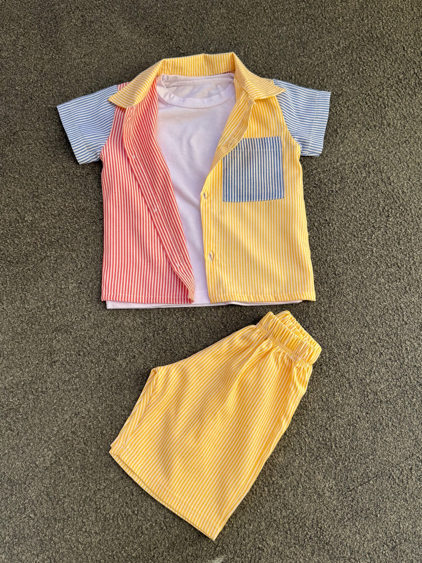 Kids 3-Piece Outfit – Shirt, Shorts