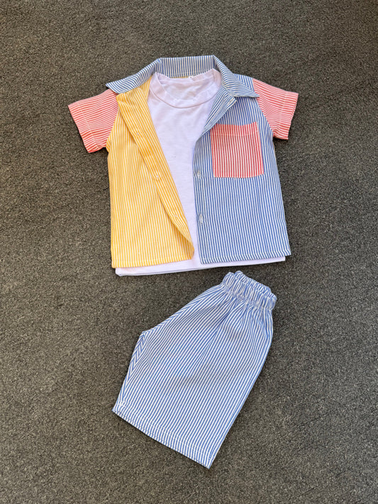 Kids 3-Piece Outfit – Shirt, Shorts
