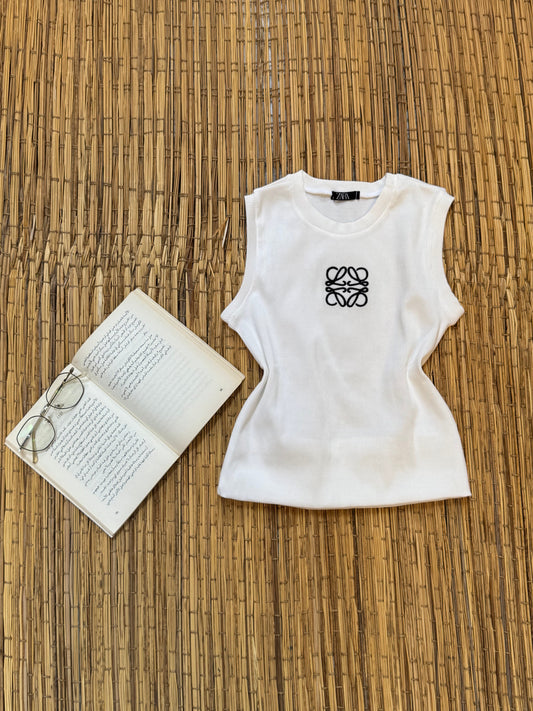 Loewy Minimal Ribbed Cut Top