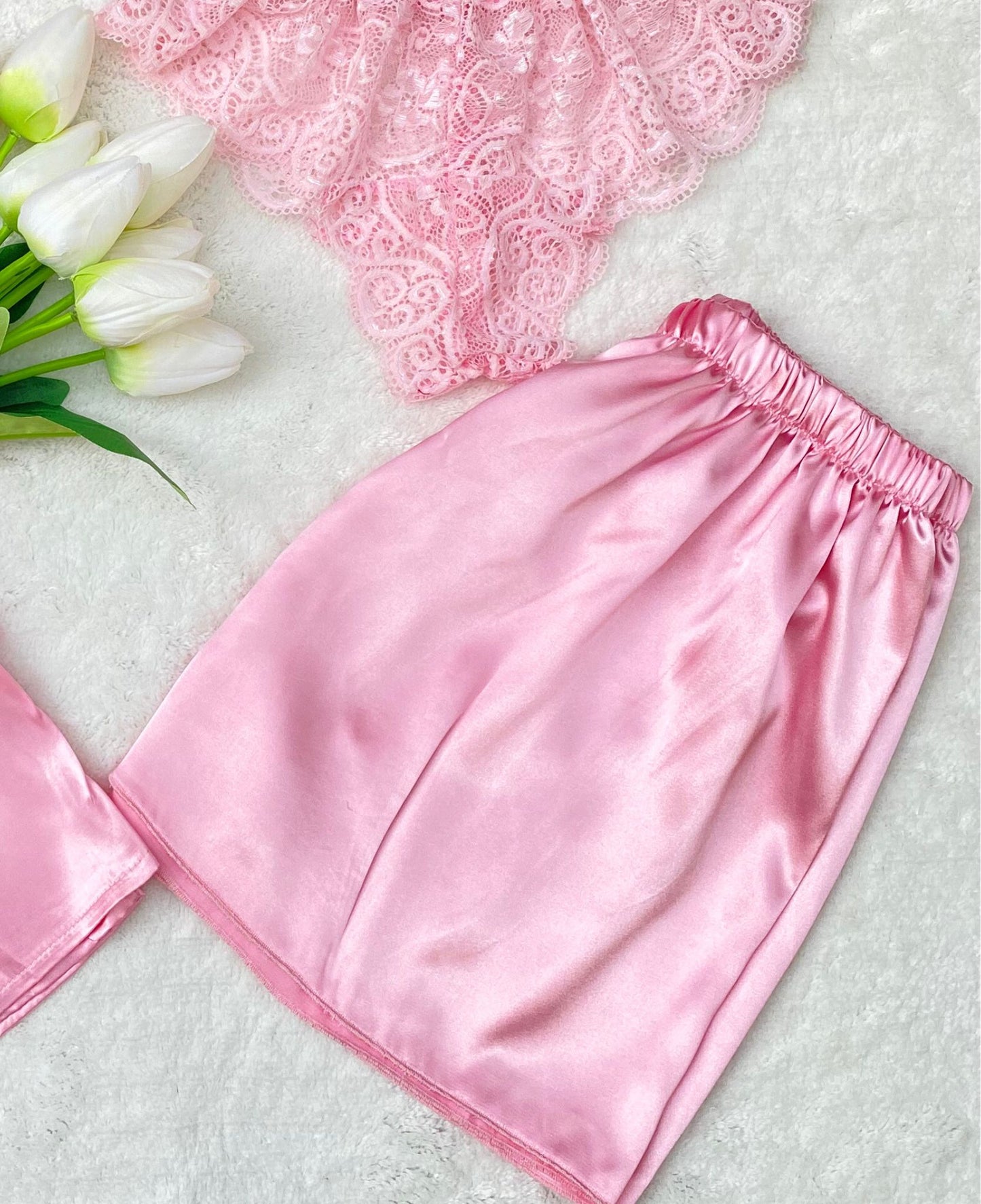 5-Piece Satin Pajama Set