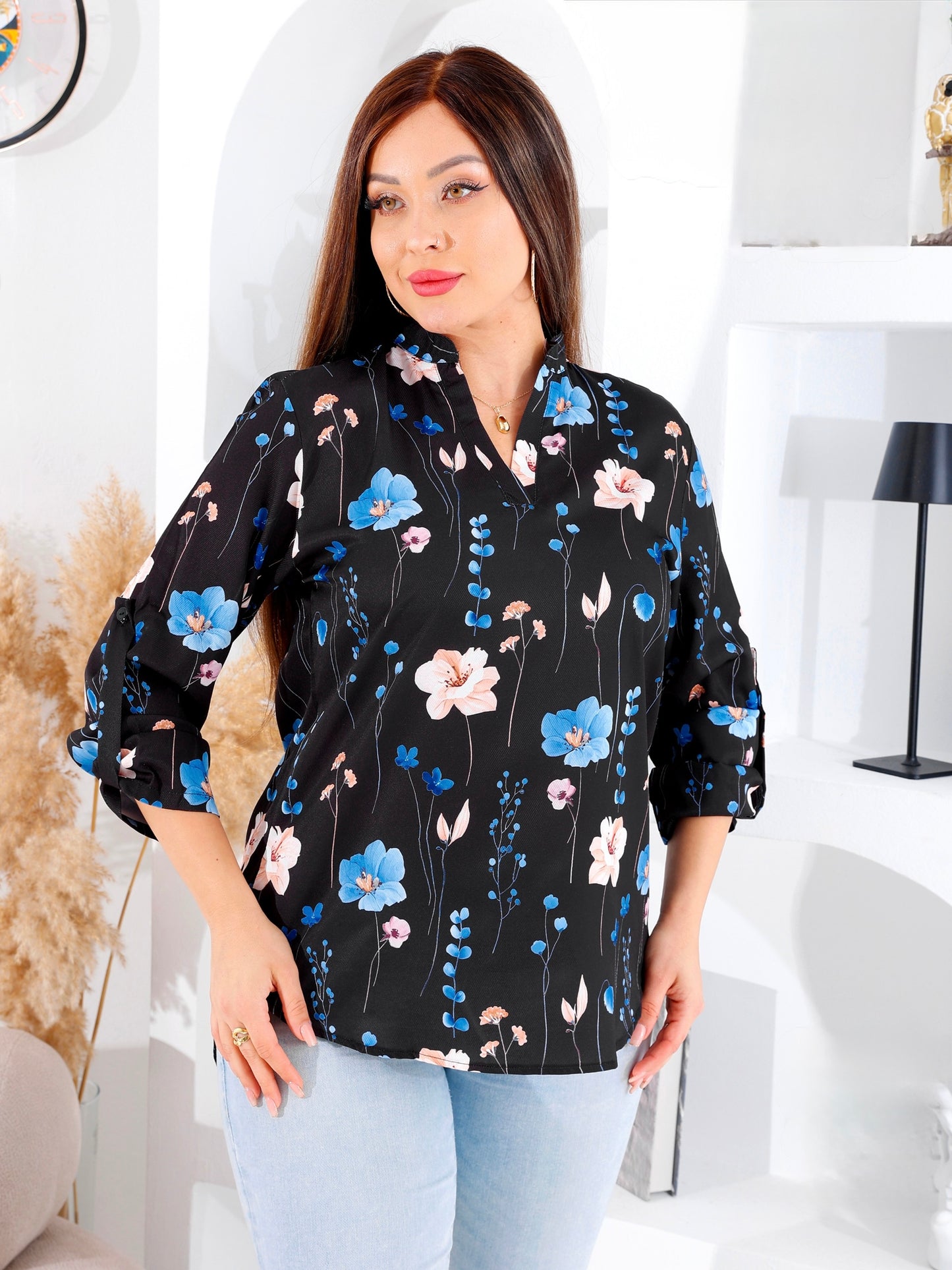 Women’s Casual Soft Blouse with Prints