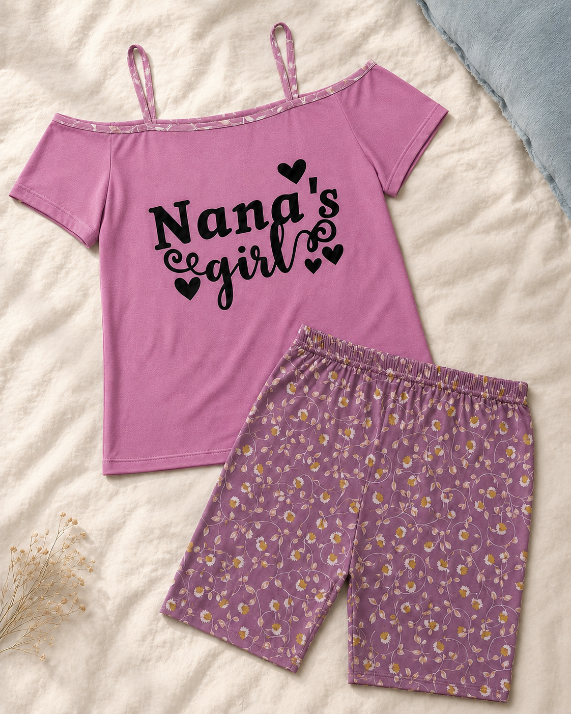Women's Pajama Set – Top & Shorts