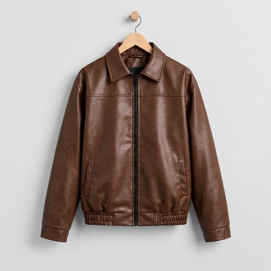 Smooth Leather Bomber