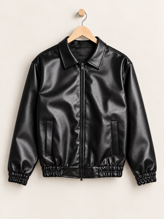 Zara Zip-Up Leather Jacket